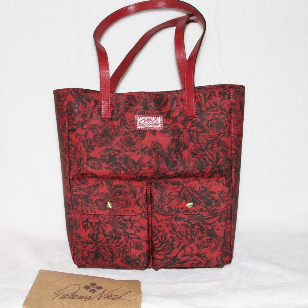NWT Patricia Nash Large Alina Travel Tote bag Purse Etched Roses